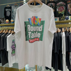 90s Round Table Pizza Promo T-Shirt White XXL