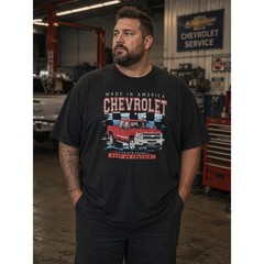 GENERAL MOTORS Men’s 3XLT Black Chevrolet T-shirt Chevy GM Truck Trucks -1481