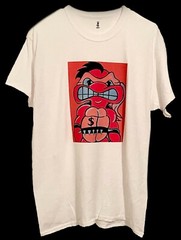 Kandykorn X Slimyburger – Black & White Ninja Turtle on Front, Cotton Retro TMNT