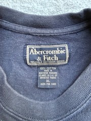 Abercrombie & Fitch Wrestling Logo Men’s XL Navy Yellow Long Sleeve T-Shirt