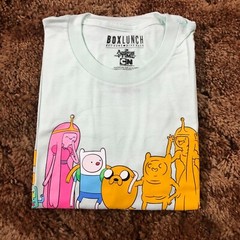 NEW Adventure Time Men Sz M Shirt Jake The Dog Finn Princess Bubblegum Mint Blue