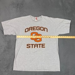 Bayside Oregon State Beavers T Shirt Mens Large Gray OS NCAA Made in USA Tee