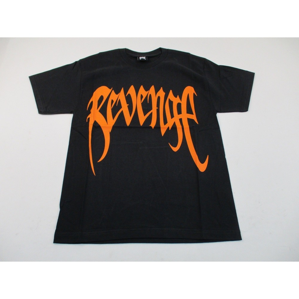 Revenge Shirt Mens Medium Black Orange Arch Graphic Streetwear Tee