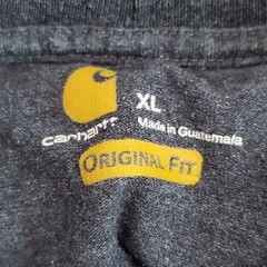 Carhartt Men Shirt XL Dark Gray K87 Original Fit Pocket T-Shirt Logo