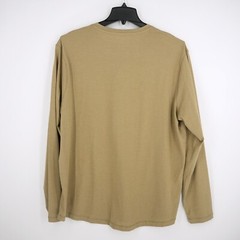 Cremieux Men’s Long-Sleeve Shirt Notch Neck XL Tan Solid Tagless NWT