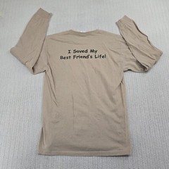 Doberman Rescue of North Texas Shirt Mens Medium Beige Long Sleeve Animal Rescue