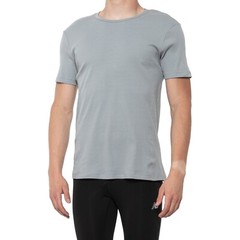 Mack Weldon Mens S Prime Cotton Nylon Blend Gray Ribbed Temp Control T-Shirt A1