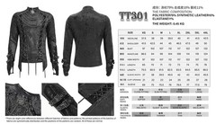 Devil Fashion Men Black Gothic Punk Mesh Spliced Lace-Up T-Shirt Slim Fit Tops