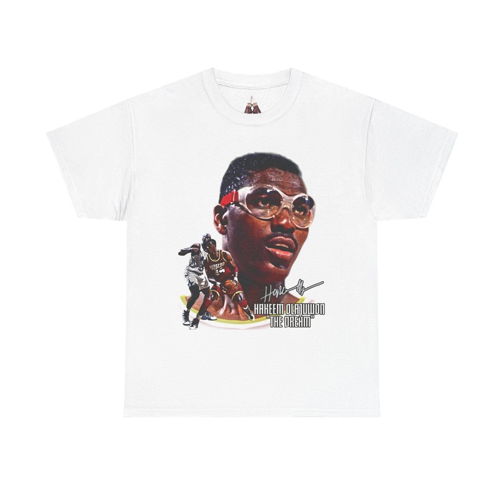 Hakeem Olajuwon Big Head Big Face Rocket Basketball VTG Premium Blend T-Shirt
