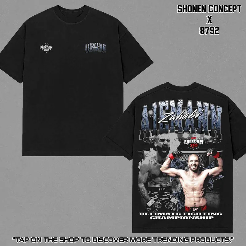 Mauricio Ruffy UFC Freedom 250 T-Shirt Vintage MMA Fighter Men Graphic Tee