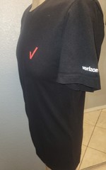 Men’s Medium Verizon Wireless Employee Graphic Print Black T Shirt Logo Top Tee