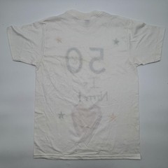 50 Is Nifty Shirt Mens Medium White 50th Birthday Party Graphic Tee Novelty