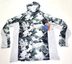 Habit Mens XL Summit View Hooded UPF 50+ Performance Layer Cloudfire Camo NWT