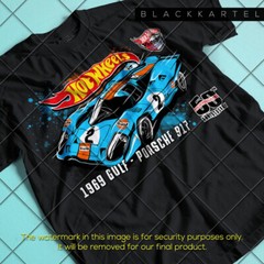 HOT WHEELS 1969 GULF PORCHE 917 / MEN TEE TSHIRT SHORT SLEEVE S-3XL