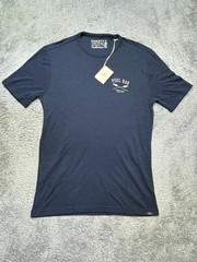 Faherty T-Shirt Men’s S Navy Cloud PIMA Cotton Short Sleeve Crew Pool Bar NEW