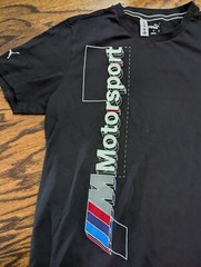 Puma BMW Motorsport Black SHIRT (Large) 21×28.5 Racing