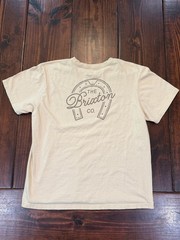 Brixton Mfg. Co. Men’s T-Shirt – Standard Fit – Cream Horseshoe Graphic – L