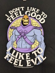 Skeletor I Want To Feel Evil Gildan Softstyle T-Shirt Black Size X-Large MOTU