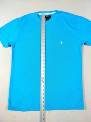 Polo Ralph Lauren Shirt Mens Medium Blue Waffle Knit Pony Logo Preppy Minimalist