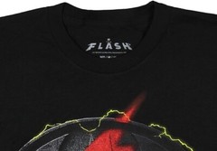 DC Comics The Flash Mens The Flash Batman Logo Mashup Logo Black Shirt New S-5XL
