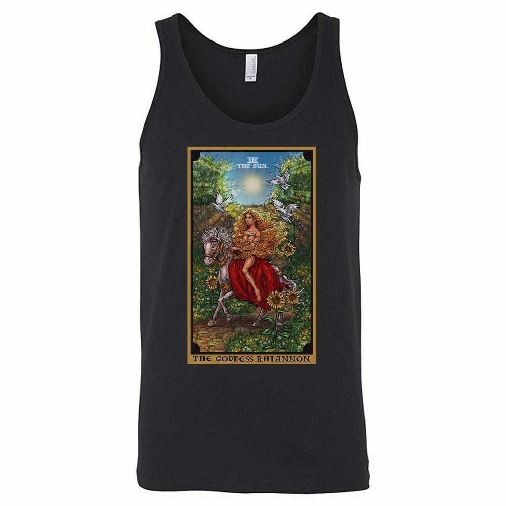The Goddess Rhiannon The Sun Tarot Card Unisex Tank Top Celtic Witch Goddess