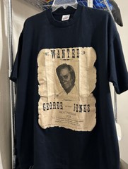 Vintage 1980s George Jones Wanted Tour Shirt Tee XL Country Johnny Paycheck