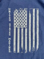 UNITED STATES MARINES USMC “SEMPER FIDELIS” Blue Long Sleeve T-Shirt – Sz M