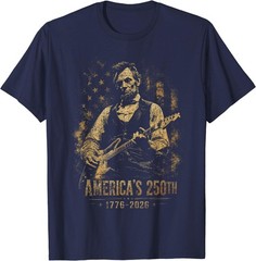America’s 250th Abraham Lincoln Playing Guitar Retro Vintage T-Shirt