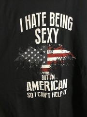 I Hate Being Sexy But I’m American So Black Gildan Heavy Cotton 5XL T-shirt NWOT