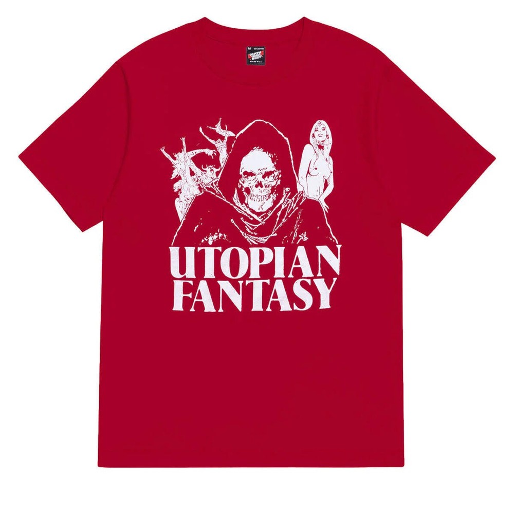 Deathwish Shirt Utopian Fantasy Red Skateboard Mens