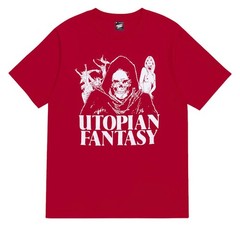 Deathwish Shirt Utopian Fantasy Red Skateboard Mens