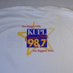 90s KUPL Country 98.7 white cotton t-shirt Size XL Gilden tag