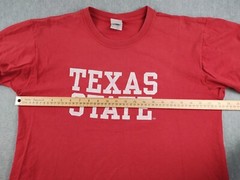 Adults T Shirt Large Texas State Bobcats Red Texas State