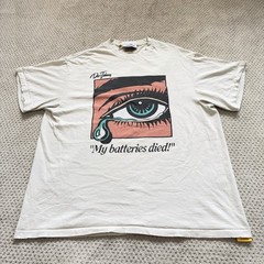Gallery Dept Doc Johnson “My batteries died” T Shirt Mens XL Cream Made USA