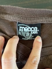 Mecca Mens 2XLarge Brown Short Sleeve T-Shirt 5ive Star Band