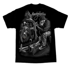 David Gonzales Imagination Lowrider Chicano Art T-Shirt, Graphic Unisex Shirt, C