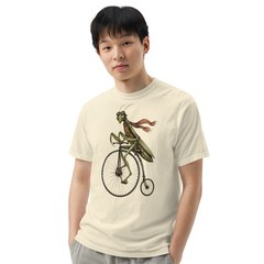 Penny Farthing Praying Mantis T-Shirt Comfort Colors Premium Cotton Tee S-4XL