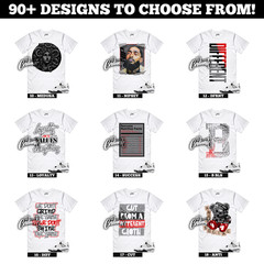 4 White Cement 2025 Summit White Fire Red Tech Grey Black Sneaker T Shirt Match