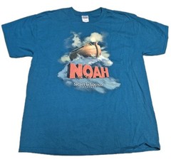 Sight & Sound Noah Ark T-Shirt Large Teal Biblical Theater Graphic Jesus Tee