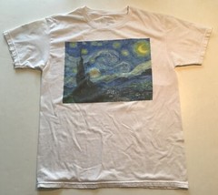 Starry Starry Night Vincent Van Gogh T-Shirt, White, Size Medium