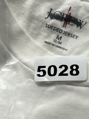 J Crew Slim Sueded Cotton T Shirt Mens Medium Ivory Short Sleeve Crewneck Tee