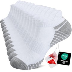 Mens & Womens Socks, 6 Pairs Anti-Blister Cushioned Runing Cotton Socks, Brea…
