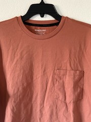 Kenneth Cole Small Rust Tech Pocket T-Shirt Super Soft Flex UPF 50+