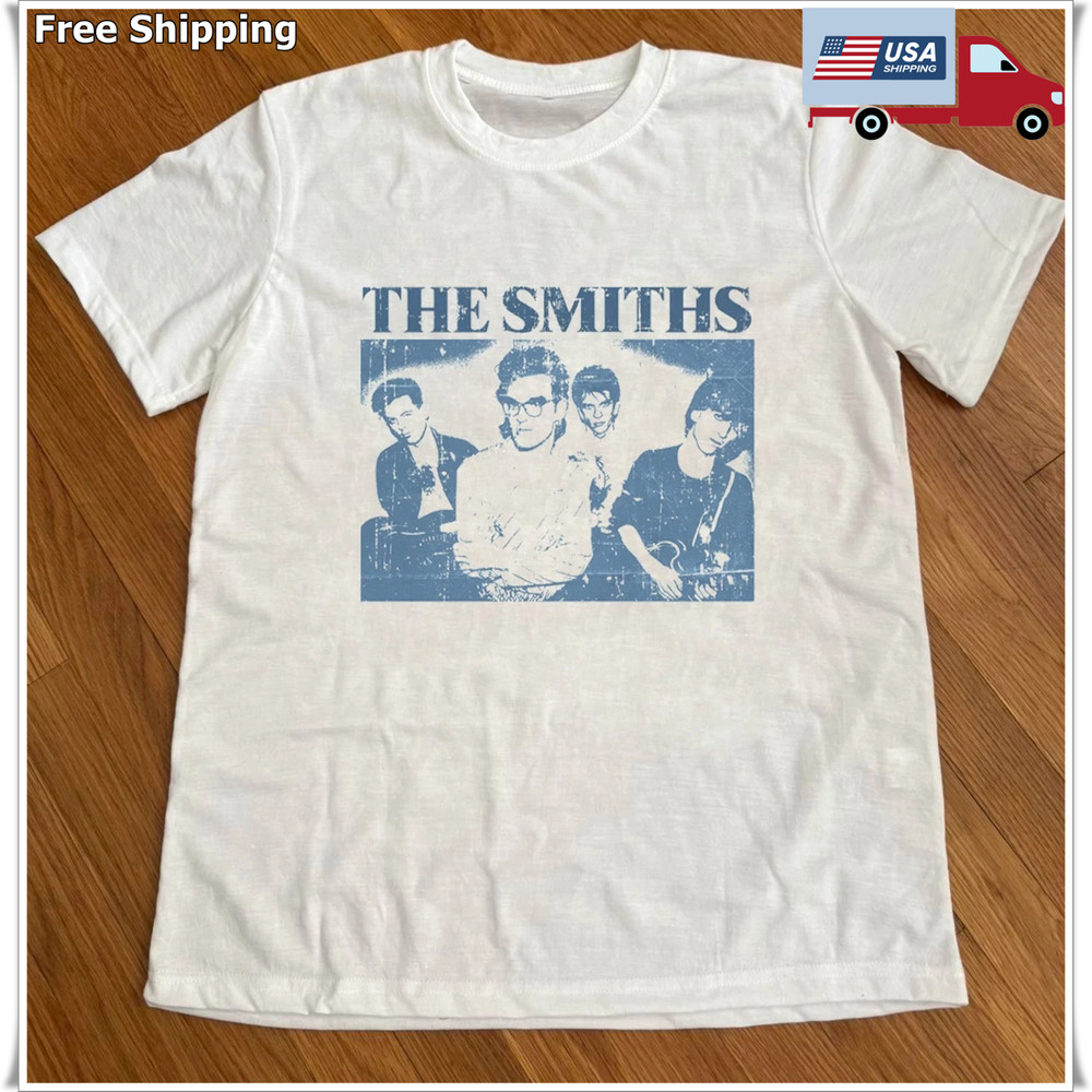 The Smiths Rock Band T-shirt, Unisex White Cotton T-shirt, Size S-5XL