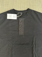 Pure Blue Japan 6.5oz “Signature” Henley Tee (Indigo X Black) Size 4 (L)