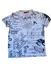 Hugo Boss Red Label Men’s White Dulive Logo Graphic Crew-Neck T-Shirt