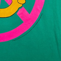 Vintage The Simpsons Shirt Mens Large Green Bart Peace Man 1990 Single Stitch *