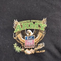 7.62 Designs US Army American Soldiers Black Graphic T-shirt Mens Size XL