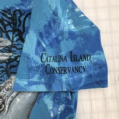 Vintage 90s Nature Tie Dye Ocean Humpback Whale Catalina Island Shirt Size M