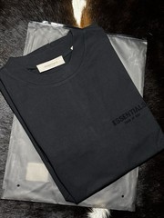 Essentials Fear of God Men’s Black Logo Short Sleeve Crew Neck T-Shirt L NWT